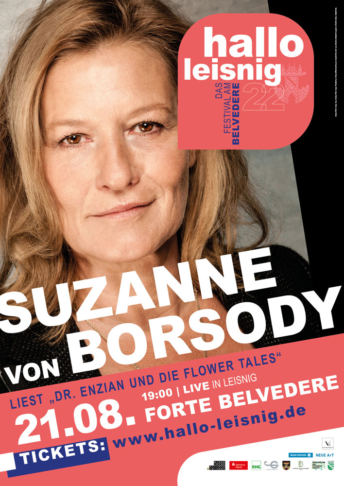 Schauspielerin Suzanne von Borsody zur Lesung im Forte Belvedere Leisnig zum Festival Hallo Leisnig