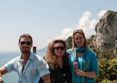 Mirko Joerg Kellner mit seiner Frau Bea und Anette Rietz bei Fotoreportage an der Amalfiküste